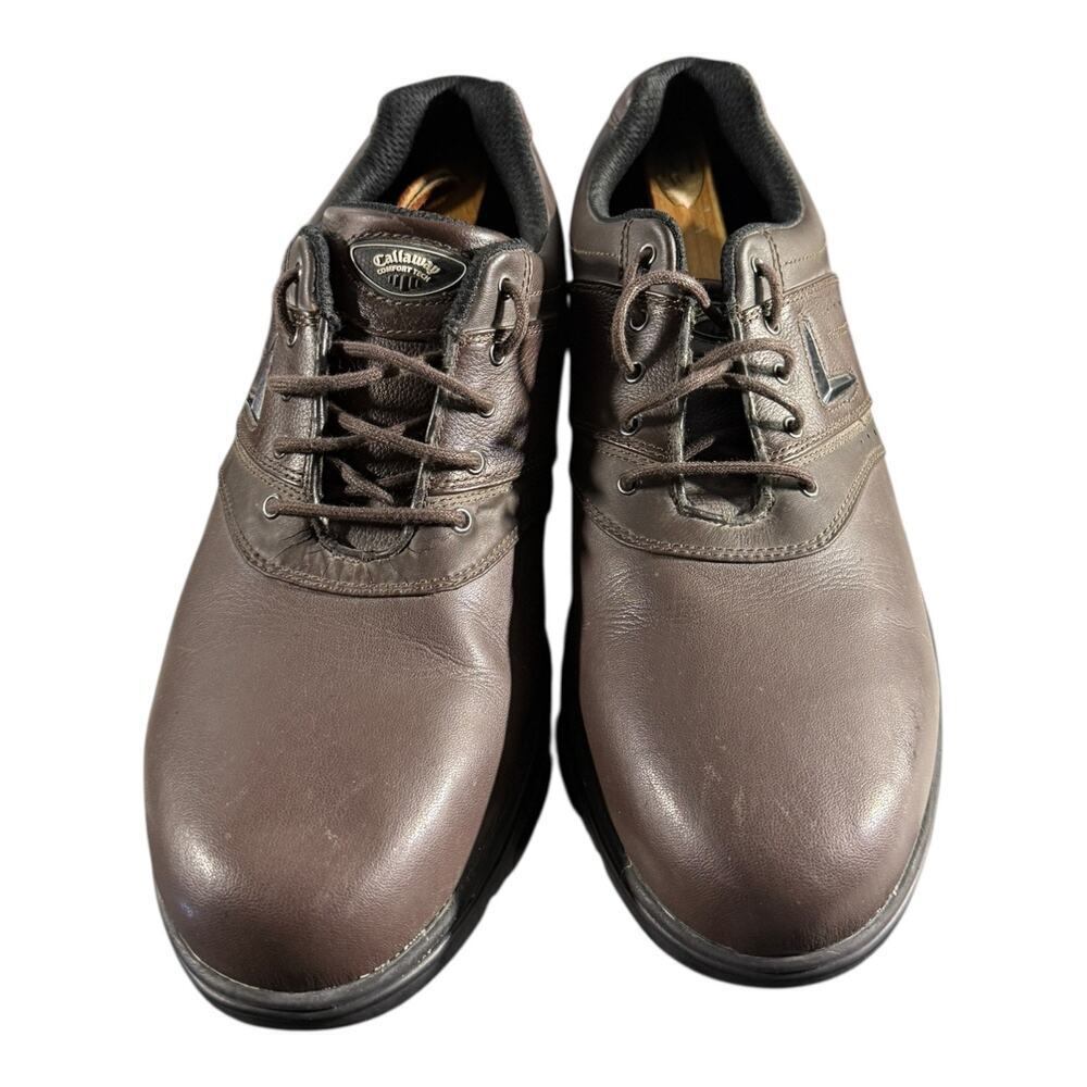 Callaway Golf Men’s XTT LT Saddle Shoes Brown Leather Size 13 - Picture 7 of 10